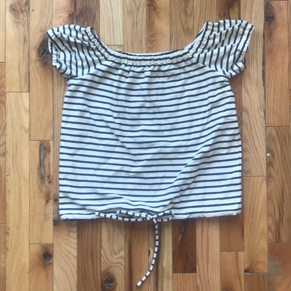 Madewell XS off the shoulder striped top